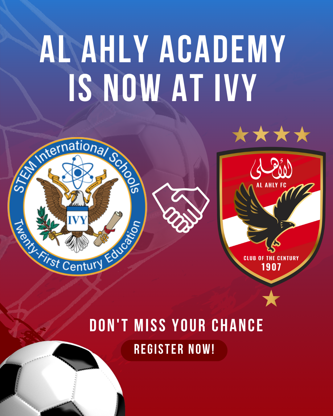 🏆Join the Champions: The Al Ahly Football Academy at Ivy STEM International Schools!