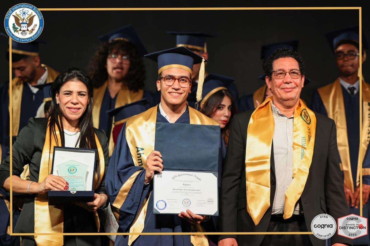 🎓 Proud moment for Ahmed Nader as he receives his graduation certificate – a celebration of years of hard work, ambition, and innovation!
