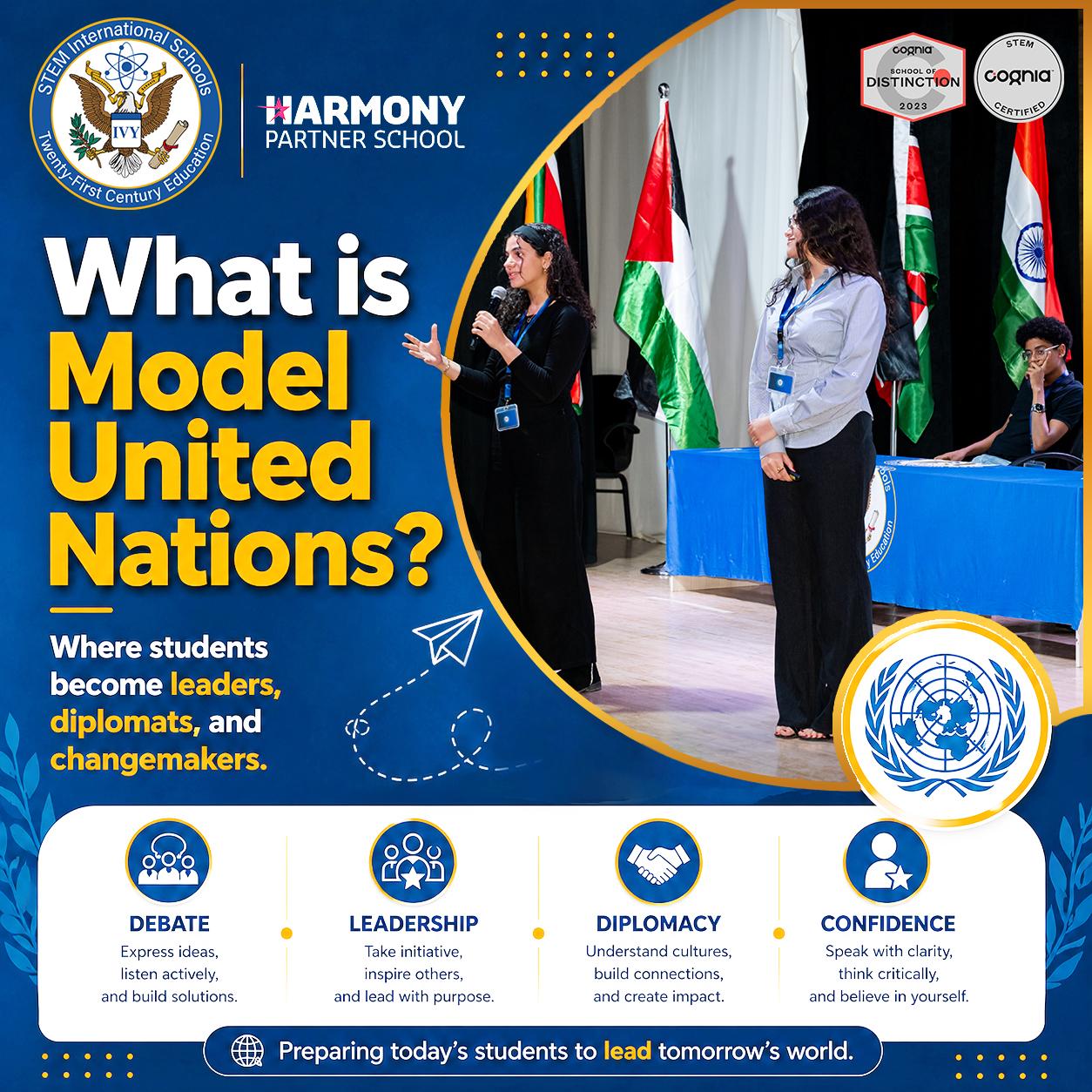 Model United Nations is more than an activity — it’s where students find their voice, think critically, and grow into confident leaders.
From powerful debates to meaningful collaboration, our students learn to lead with purpose and make an impact.

