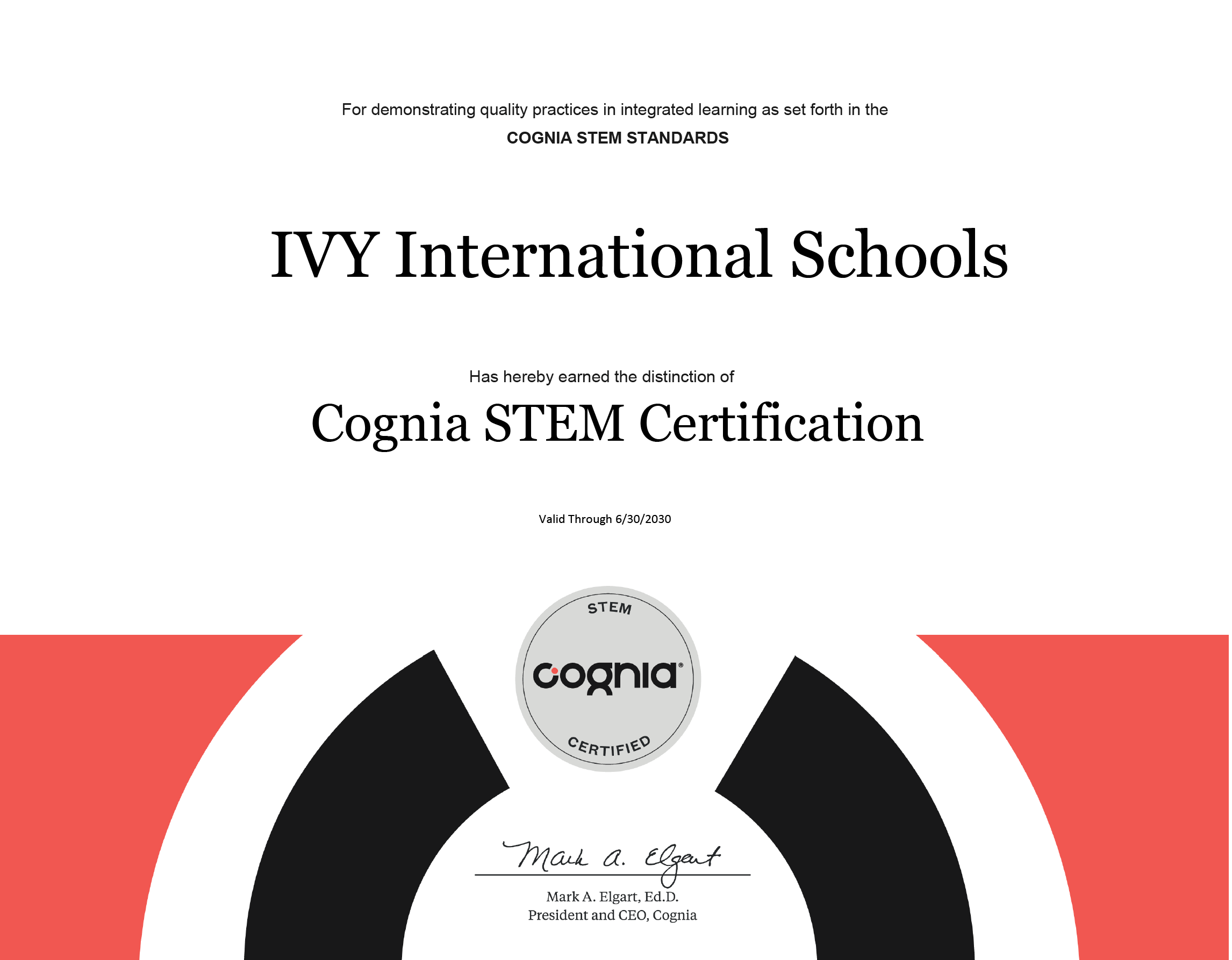 IVY International Schools in Egypt is proud to be recognized as the best STEM school and the top-rated accredited school in the country. We have achieved the prestigious Cognia STEM Certification, demonstrating our commitment to providing high-quality integrated learning experiences. This certification is a testament to our dedication to excellence in education. At IVY International Schools, we strive to provide the best STEM education in Egypt, preparing our students for successful futures in Aar, science, technology, engineering, and mathematics.
